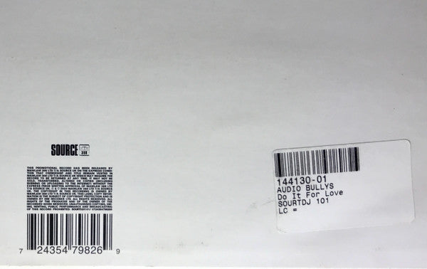 Audio Bullys : Do It For Love (12", Promo, Red)