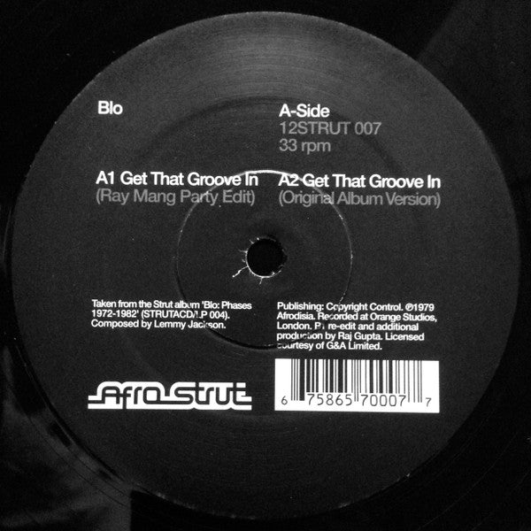 Blo : Get That Groove In (12")