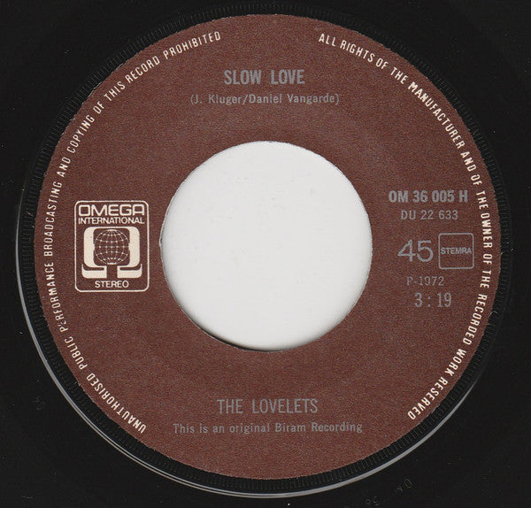 The Lovelets : Slow Love (7")