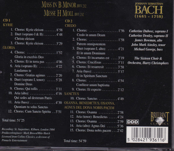 Johann Sebastian Bach : Vocal Works Vol. I / Vokalwerke (8xCD, Album + Box, Comp)