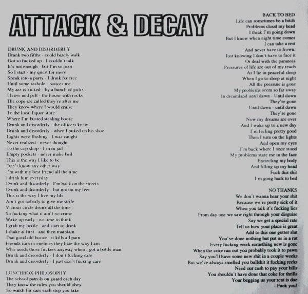 Attack & Decay : Squirrel Sonatas In The Key Of C (7", RE)