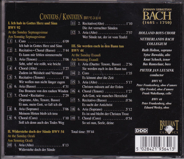 Johann Sebastian Bach : Cantatas Vol. II / Kantaten Vol. II (5xCD, Album + Box)