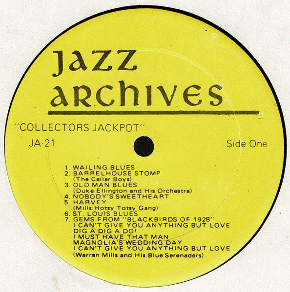 Various : Collectors' Jackpot (LP, Comp, Mono)