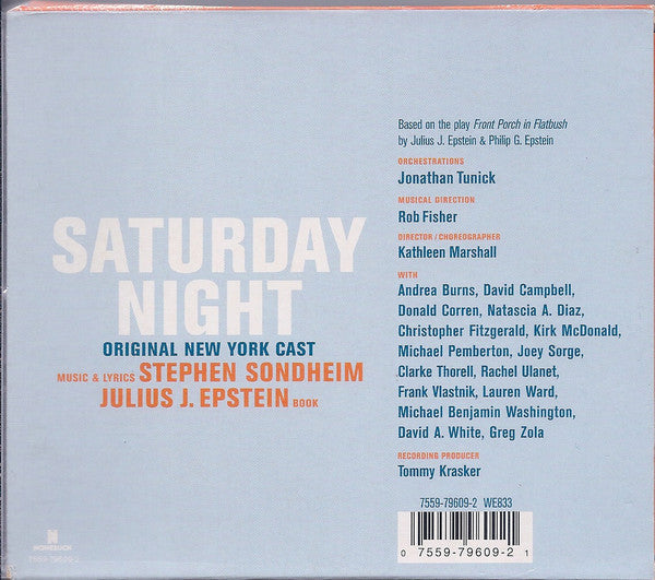 Stephen Sondheim : Saturday Night (CD, Album)