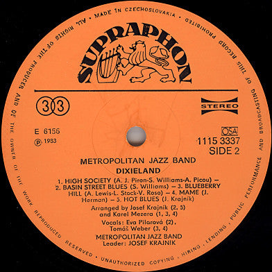 Metropolitan Jazz Band : Dixieland (LP, Album, RP)