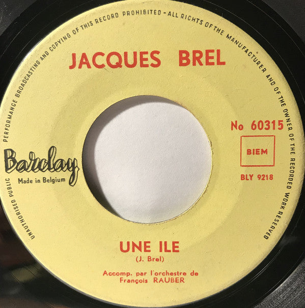 Jacques Brel : Rosa / Une Ile (7", Single, Gen)