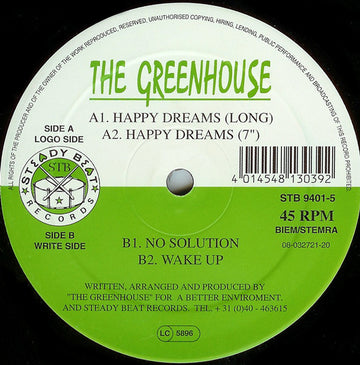 The Greenhouse : Happy Dreams (12")