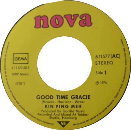 Kin Ping Meh : Good Time Gracie (7", Single)