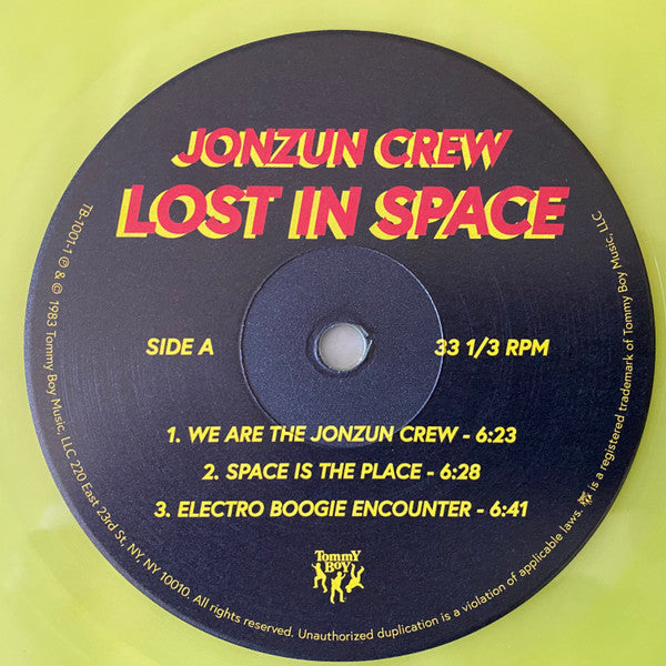Jonzun Crew* : Lost In Space (LP, Album, Yel)
