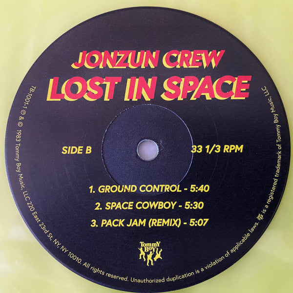 Jonzun Crew* : Lost In Space (LP, Album, Yel)