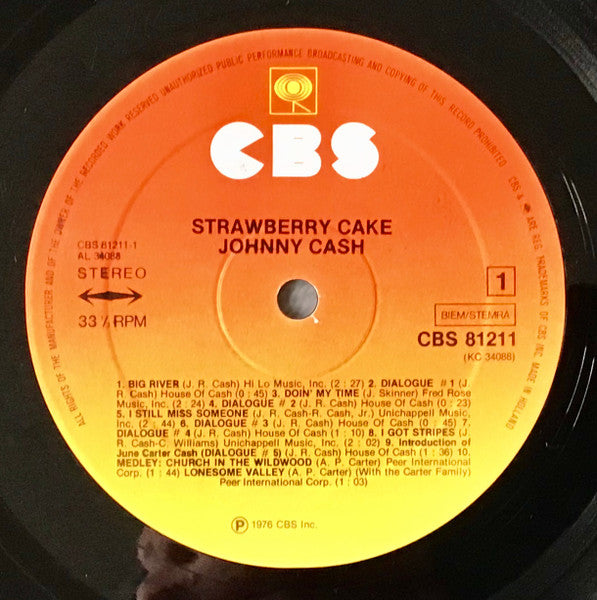 Johnny Cash : Strawberry Cake (LP, Album)