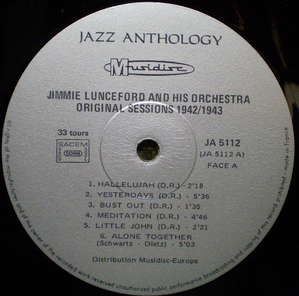 Jimmie Lunceford And His Orchestra : Original Sessions 1942/1943 (LP, Comp)