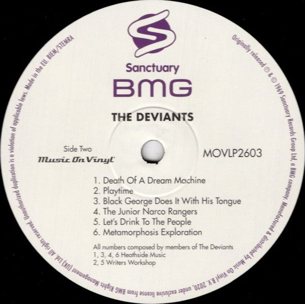 The Deviants (2) : The Deviants (LP, Album, RE)