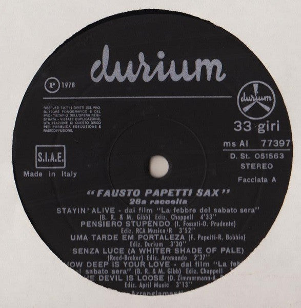 Fausto Papetti : 26ª Raccolta (LP, Album, Gat)