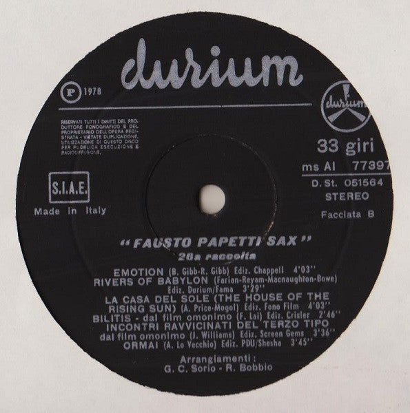 Fausto Papetti : 26ª Raccolta (LP, Album, Gat)