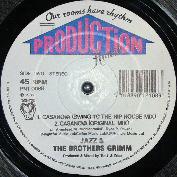 Jazz & The Brothers Grimm Featuring Baby D & MC Juice : Casanova (The Raising Hell Remix) (12")