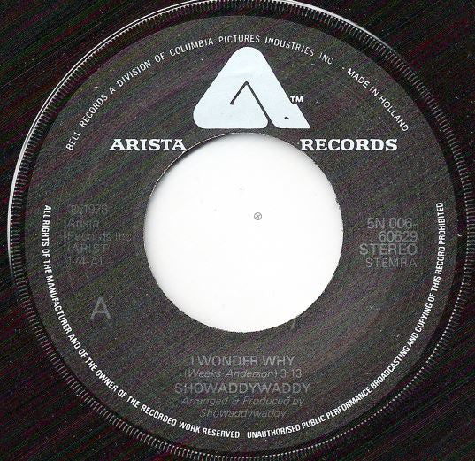 Showaddywaddy : I Wonder Why (7")