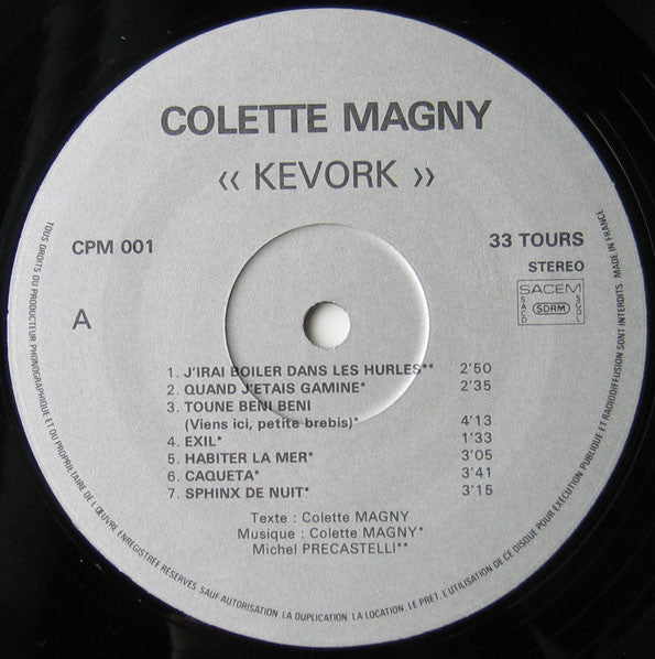 Colette Magny : Kevork (LP, Album)