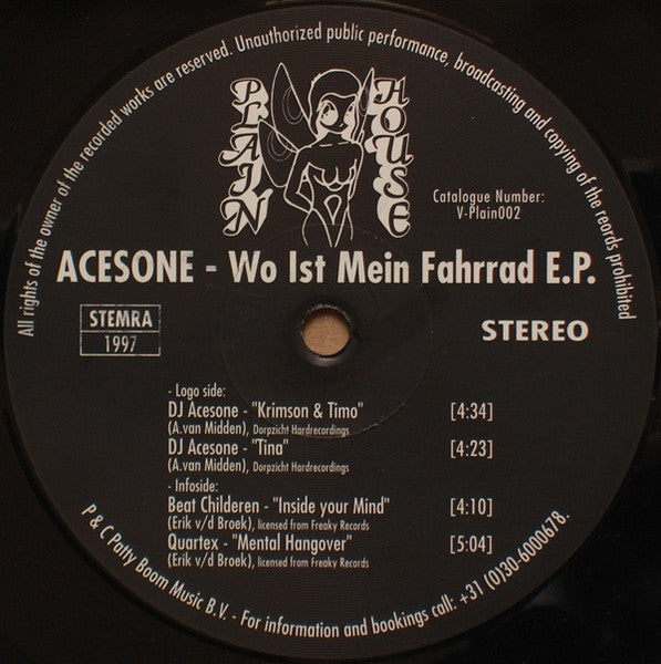 DJ Acesone : Wo Ist Mein Fahrrad E.P. (12", EP)