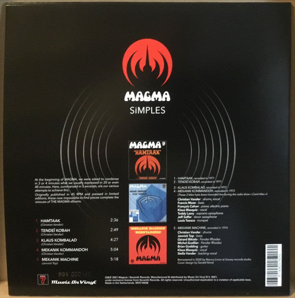Magma (6) : Simples (10", RSD, Comp, Mono, Ltd, Num)