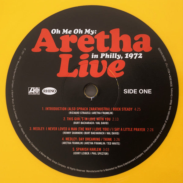 Aretha Franklin : Oh Me Oh My: Aretha Live In Philly, 1972 (LP, Yel + LP, Ora + RSD, Ltd, RE, Gat)
