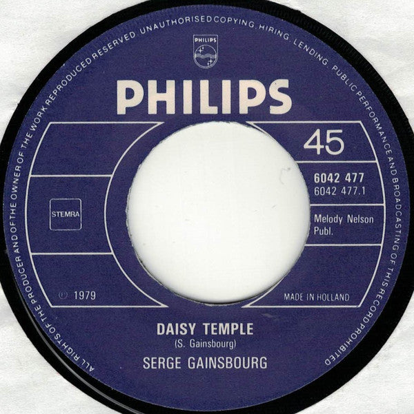 Serge Gainsbourg : Daisy Temple / Vieille Canaille (7", Single)
