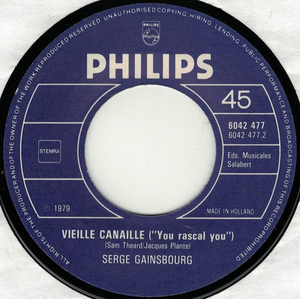 Serge Gainsbourg : Daisy Temple / Vieille Canaille (7", Single)