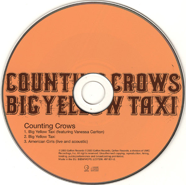 Counting Crows Featuring Vanessa Carlton : Big Yellow Taxi (CD, Single, Car)