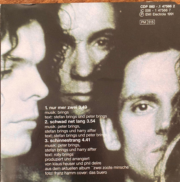 Brings : Nur Mer Zwei (CD, Maxi)