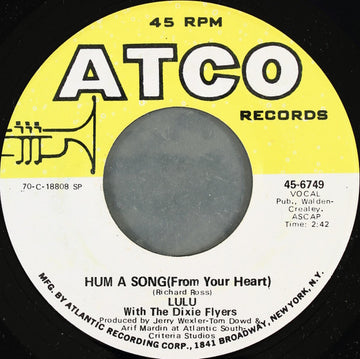 Lulu : Hum A Song (From Your Heart) / Where's Eddie (7", SP )