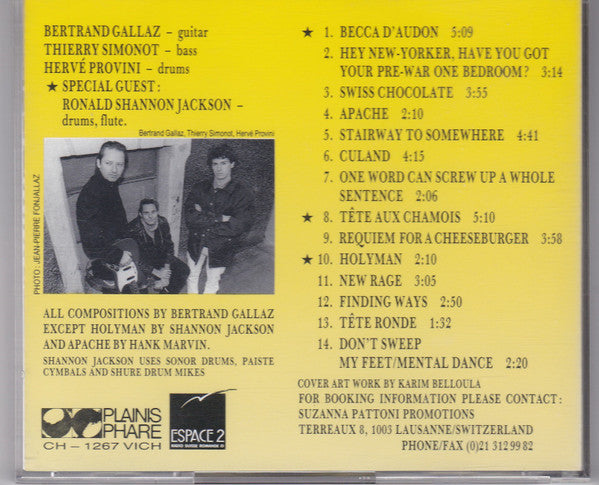 Bertrand Gallaz Bare Bone Power Trio : 'Talk To You In A Minute (CD, Album)