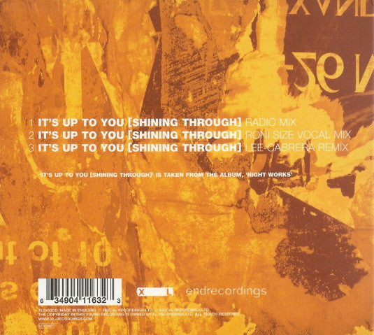 Layo & Bushwacka! : It's Up To You [Shining Through] (CD, Single)