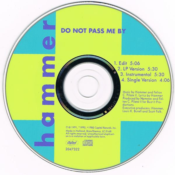 MC Hammer : Do Not Pass Me By (CD, Single)
