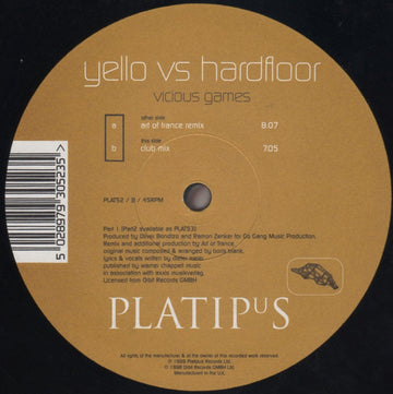 Yello vs Hardfloor : Vicious Games (12")