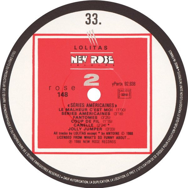 Lolitas : Séries Américaines (LP, Album)
