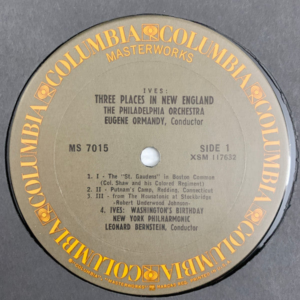 Charles Ives / Eugene Ormandy / The Philadelphia Orchestra / Leopold Stokowski / The American Symphony Orchestra / Leonard Bernstein / New York Philharmonic : The World Of Charles Ives (LP, Comp, RE)