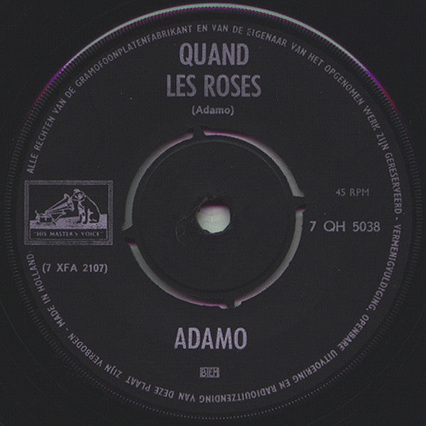 Adamo : Quand Les Roses / Si Jamais (7", Single)