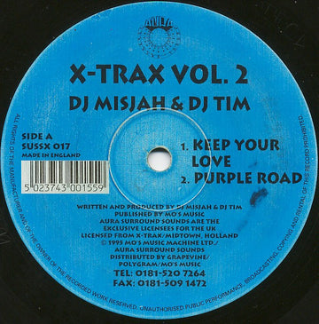 DJ Misjah & DJ Tim : X-Trax Vol. 2 (12")