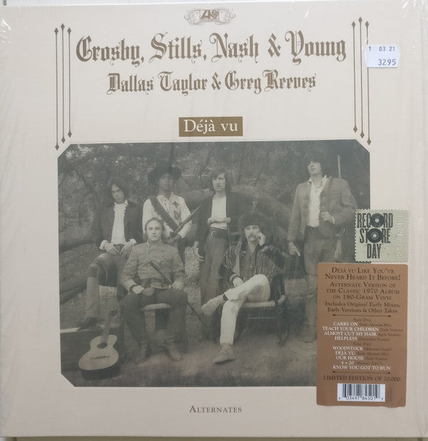 Crosby, Stills, Nash & Young, Dallas Taylor & Greg Reeves : Déjà Vu (Alternates) (LP, Album, RSD, Ltd, 180)