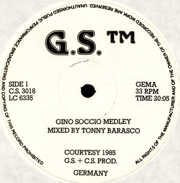 Various : Gino Soccio Medley / Funk Masters 1 (12", P/Mixed, Unofficial)