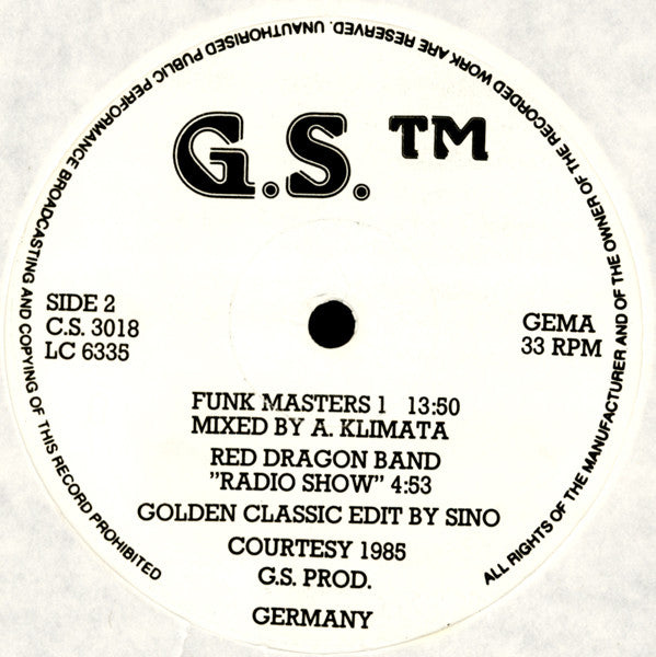 Various : Gino Soccio Medley / Funk Masters 1 (12", P/Mixed, Unofficial)