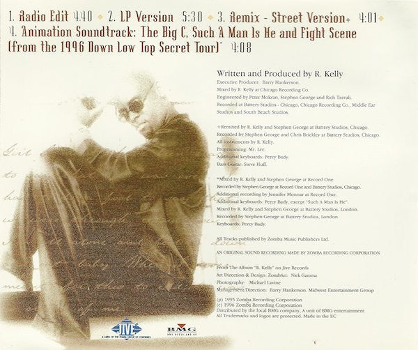 R. Kelly : I Can't Sleep Baby (If I) (CD, Maxi)