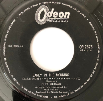 Cliff Richard & The Shadows : Early In The Morning (7", Single)