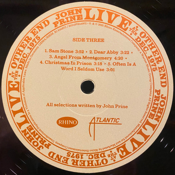 John Prine : Live At The Other End Dec. 1975 (4xLP, 180 + Box, Album, RSD, Ltd, Num)