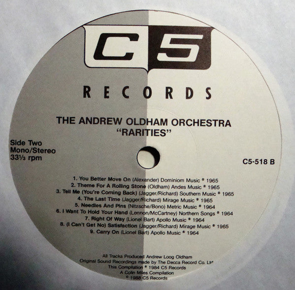 The Andrew Oldham Orchestra And Chorus* : Rarities (LP, Comp, RE)
