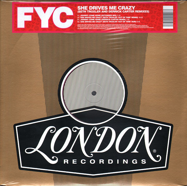 Fine Young Cannibals : She Drives Me Crazy (Seth Troxler And Derrick Carter Remixes) (12", RSD, Ltd, Pin)