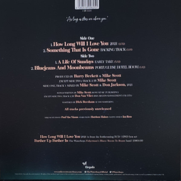 The Waterboys : How Long Will I Love You 2021 (12", RSD, Ltd)