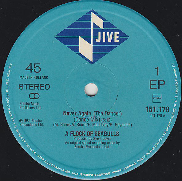 A Flock Of Seagulls : Never Again (The Dancer) (12", EP)
