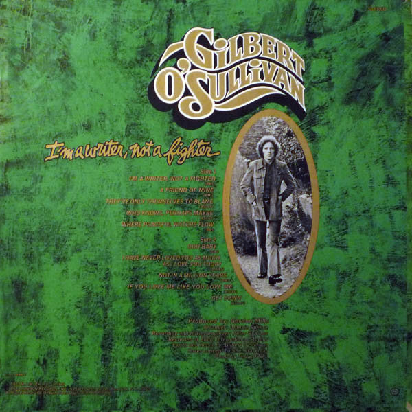 Gilbert O'Sullivan : I'm A Writer, Not A Fighter (LP, Album)