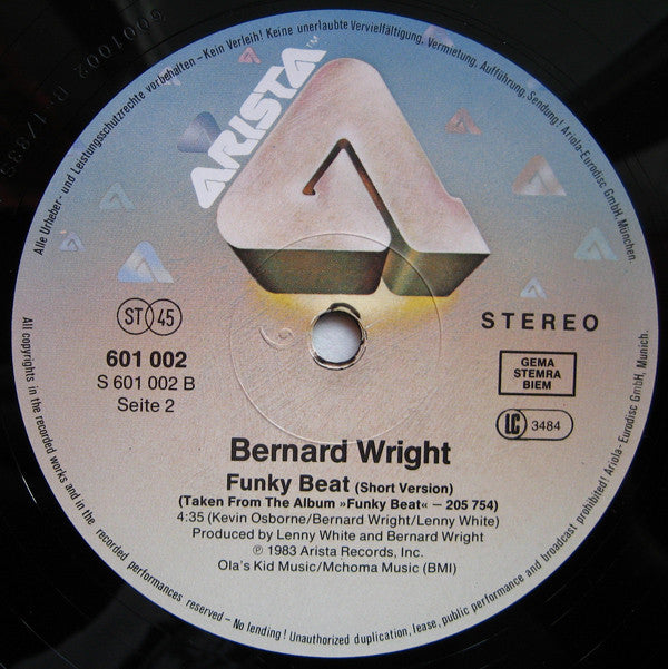 Bernard Wright : Funky Beat (12", Maxi)